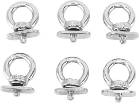 ERYUE Kit di Ancoraggio Antiruggine con Occhielli di Ancoraggio per Montaggio su Binario in Acciaio Inossidabile per Rimorchi Camion, Set da 6 Pezzi