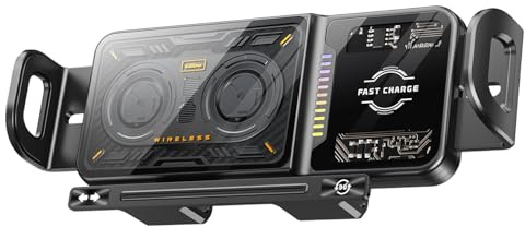 Chargeur De Téléphone Sans Fil De Voiture - Support De Verrouillage Automatique De 20W | Chargeur De Support De Téléphone De Voiture Avec Rotation De 90 Degrés Avec Lumière LED | Pour La Prise D'air