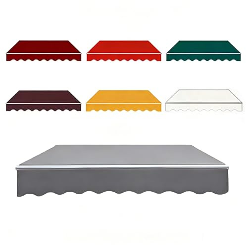 Generico Tessuto di Ricambio per Tenda da Sole 200cm 250cm 400cm 500cm 600cm Telo Tenda da Sole, Poliestere Resistente Ai UV, Tela di Ricambio per Patio, Terrazzo, Esterno (Fabric Only)