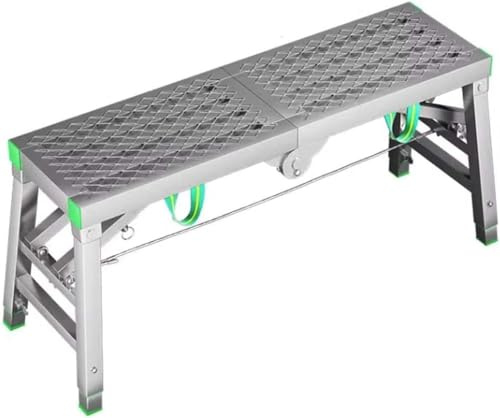 WXPGFEQ Ponteggio in Acciaio zincato con Piattaforma di Lavoro, Torre, Scala, Sgabello e Panca, Sistema di ponteggio Portatile, Resistente e Leggero (140 * 40)