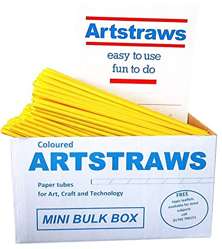 Artstraws MINI School Pack Yellow Paper Straws Art Straws 500 4mm