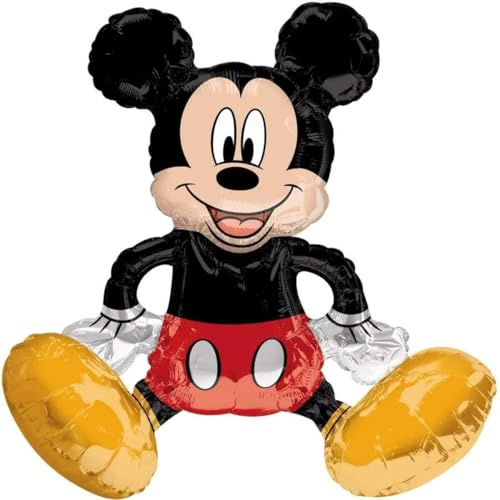 Amscan 3818501 - Sitter Folienballon Micky Maus, Geburtstag, Dekoration, Heliumballon