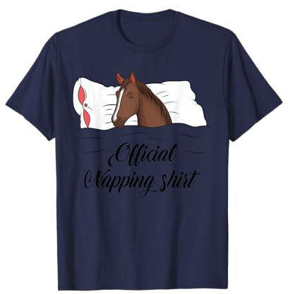 Sleeping Horse Lover Pyjamas Official Napping T-Shirt