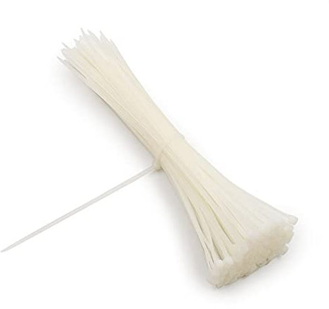 Cable Ties 200PCS 3 X 60/80/100/120/150/200mm White Black Cable Wire Zip Ties Self Locking Nylon Cable Tie Wrap Strap Fastener Hook Loop Zip Ties (Color : Gold)
