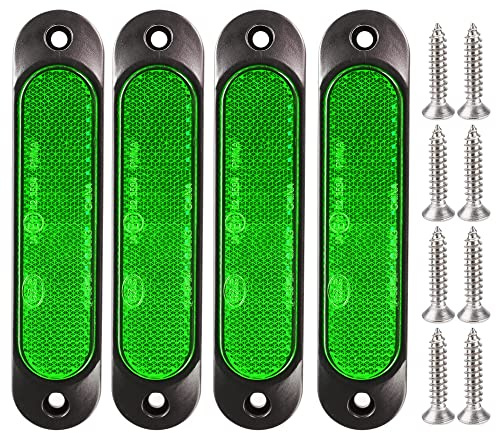 Gebildet 4Stück Grün 12V-24V Frontseitenmarkierung 27 LED Anhänger LKW, Hintere LED Markierung, Anhänger Parkblinker für LKW, Bus, Boot, Wohnmobil, LKW, SUV, UTV