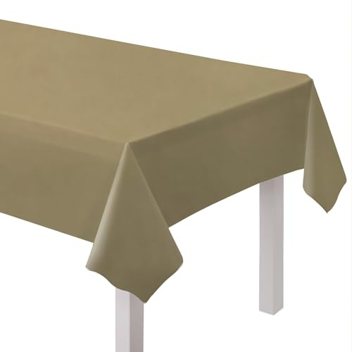 amscan 9915404-214 - Mantel de Papel Reciclado ecológico para Mesa de Fiesta, 2,74 m