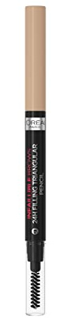 L'Oréal Paris Augenbrauenstift mit herausdrehbarer Dreiecksspitze für definierte und natürliche Augenbrauen, Infaillible Brows 24h Brow Filling Triangular Pencil, Nr. 7.0 Blonde