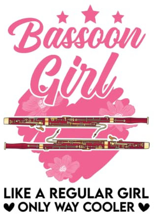 Fagott Notizbuch: Fagott Mädchen Fagottist Fagottspieler / 6x9 Zoll / 120 karierte Seiten