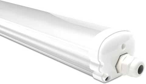 HOFTRONIC - LED Armatur 120 cm - 36W 4320 Lumen - 6500K Dagsljusvit - Länkbar - IP65 vattentät - IK07 - Lysarmatur Lysrör - Rör lampa