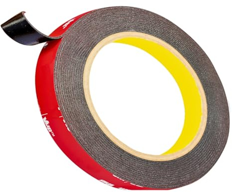 INDIAN STORE 24 5952 Doppelseitiges Klebeband, Hochleistungsmontage Wasserdichtes Schaumband für Wand- und LED-Lichtbänder, Auto- Wohn-Bürodekor, Steckdose (12.7mm X 4.57meter)