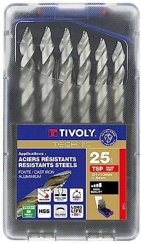 Tivoly 11457070017 Metallbohrer-Set TSP HSS geschliffen Tivoly Smart Point Ø 1 bis 13 mm, 25 Stück