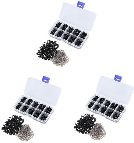 STOBOK 426 STK Stofftiere Schwarze Puppen Scrump Plüsch Puppennasen Plüschtier Verpackt