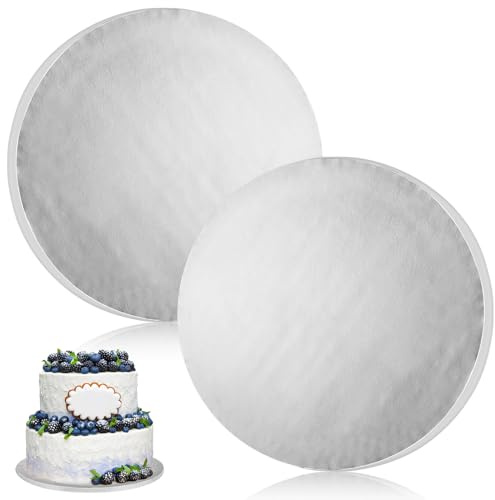 2 Stück Cake Board 30cm Rund,Ø30cm/10inch x 12mm Tortenplatte Pappe