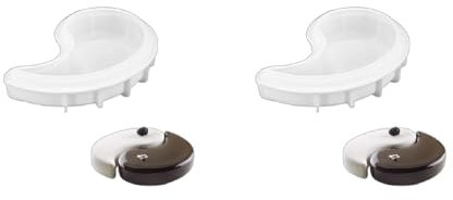 2Pcs 3D YIN YANG Shaped Mousse Silicone Mold Cake Decorating Mold Candy Sugar Paste Moulds Cake Craft Baking Moulds