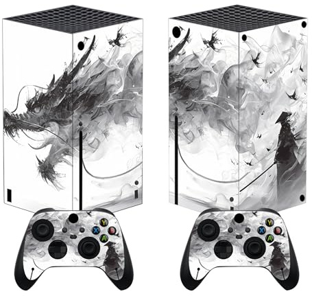 PlayVital Skin für Xbox Series X Konsole & Controller, Vinyl Aufkleber | Vinyl-Skins Zubehör, Design Folie, Wrap Abdeckung, Nebelgeborener Drache