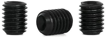 oipwtfbq 20/30/50 Stück M2 M2.5 M3 Länge 2–20 mm Innensechskant Madenschraube Sechskant metrisches Gewinde kopflose Schraube schwarz legierter Stahl(2mm (50pcs),M3)