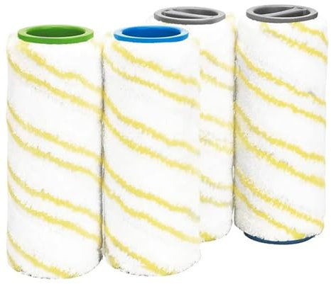 Set Di 4 Spazzole A Rullo Principali, Spazzola Principale A Stelo, Compatibile Con Karcher FC5 FC7 FC3 FC3D, Parti Di Ricambio For Aspirapolvere Portatile(Yellow)