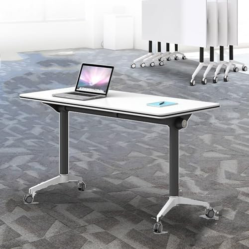 Konferenzraumtisch - 4-teiliger klappbarer Konferenztisch, moderner Konferenzraumtisch, Konferenztische, Büro-Schulungstisch, mobiler Klapptisch mit Lenkrollen (L 29,5 Zoll)