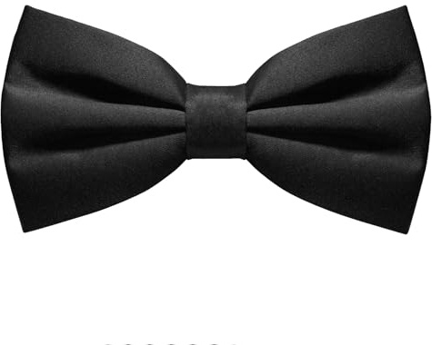 RBOCOTT Black Pre-tied Bow Tie Adjustable Bowtie for Men(31)