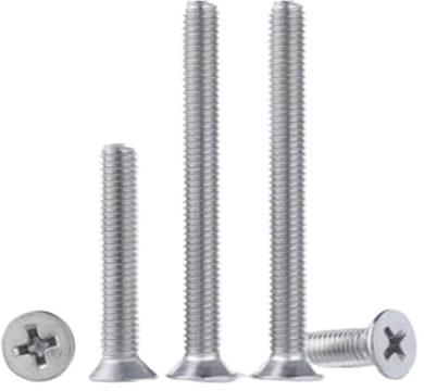 Gladiaond 50 Stück M1 M1.2 M1.4 M1.6 M2 M2.5 M3 Länge 3-10 mm A2-70 304 Edelstahl Senkkopf Maschinenschrauben(6mm,M2)
