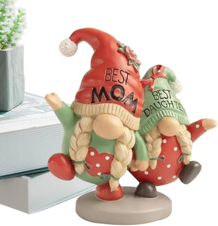 Trveqhk Gnome Garden Decor - Resin Dwarf Outdoor Figurines,Mother's Day Decor Supplies, Home Display Ornament For Lawn, Balcony, Porch, Courtyard