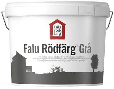 PrintGreen! Falun Rödfärg GRAU - die orig. Schwedenrot Fassadenfarbe/Schlammfarbe - 5 Liter