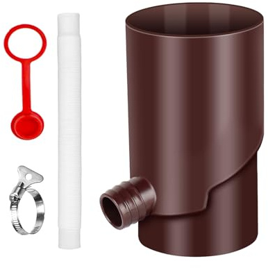 Système De Collecte des Eaux De Pluie | Kit De Divertisseur Résistant Aux UV | Barreau De Pluie | Collecteur d'eau De Gouttière Portable | Configuration De L'économie D'espace, Facile | Lavage De