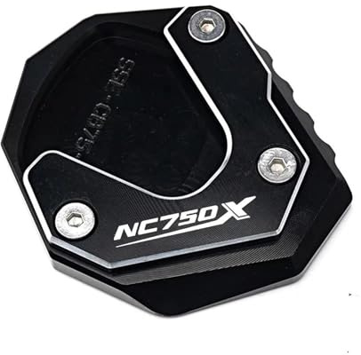 CYDJML Accesorio Almohadilla para Caballete Lateral De Motocicleta para NC750X NC 750X NC750 X 2014-2024 2025. Placa De Extensión para Caballete. Almohadilla para Caballete Lateral(Negro,X-1)