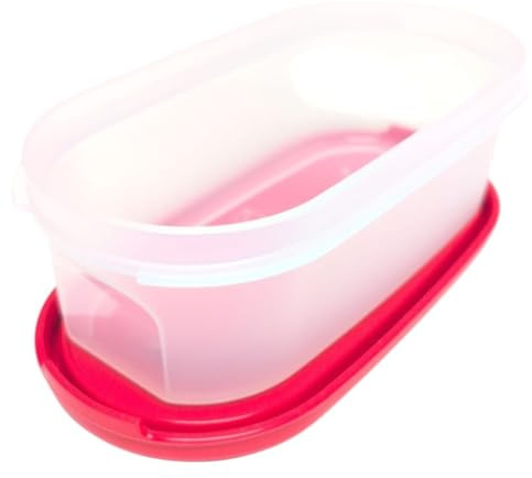 Tupperware Eidgenosse Eidgenossen Kompaktbehälter Vorrat Modular Kühlschrank System 500ml 500 ml 0,5 Liter Kaffee Mehl Zucker transparent rot