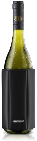 Arendo - Weinkühler Sektkühler Manschette – Wine Coller Sleeve – Klettverschlüsse - flexibel von 7,5 bis 10 cm Flaschendurchmesser – ideal für unterwegs – hält bis zu 2 Stunden kühl - Flaschenkühler