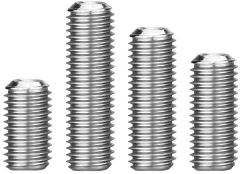 ZEVONDA 20 Stück Gewindestifte Edelstahl - M6 x 25mm Madenschrauben Wurmschrauben Sechskantkopf Schrauben aus Edelstahl Gewindestifte mit Innensechskant DIN 913 / ISO 4026