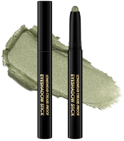 BUTBU ögonskuggsstygn, matt och skimrande ögonmakeup, långvarig formel, stick med krämig konsistens, vattenfast ögonskugga sminkpenna verktyg, för semester och jul (04)