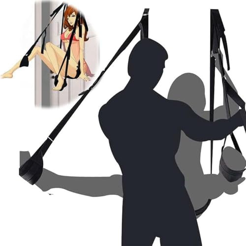 Door Sex Swing with Seat - 2026 Newly 300LB Heavy Duty Door Mount Sex Slingshot Swing for Adults, Sex Furniture for Bedroom Sex Toys for Women Sexy Bondage Love Slings for Couples Sweater W4 Black