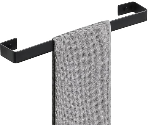 Mooche Handtuchstange Handtuchhalter Gästehandtuchhalter 40CM (Schwarz) | 304 Edelstahl Handtuch Halterung & mit Bohren für Badezimmer und Küchen