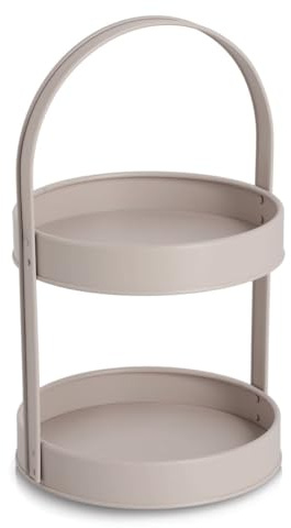Zeller Etagere, Metall, Greige