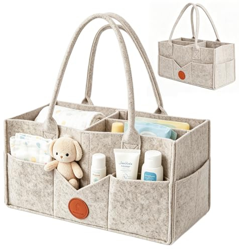 PANYI Organizador Pañales Cesta Pañales Bebe Resistente y duradero | Cesta Organizadora Bebe Organizador Bebe Puede Contener Biberones Pañales y Ropa Fácil de guardar