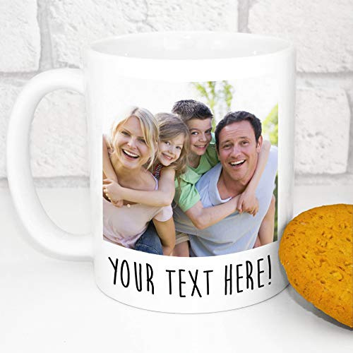 103 Designs Personalised Photo Mug - White Ceramic Travel Mug with 11oz Capacity