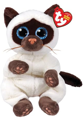 TY - Beanie Babies Siames Katt Miso - 15 CM, Gray, 2009126