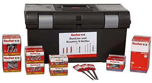 fischer DuoLine / Quattric II im robusten Profikoffer, die innovative Dübel-Linie für mehr Funktion, Leistung und Sicherheit für alle Baustoffe inkl. den passenden Bohrern, 603 Teile