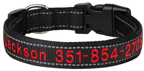 SARUEL Personalisiertes Hundehalsband Mit Griff Hundehalsbänder Benutzerdefinierte Haustierhalsbänder Für Mittelgroße Hunde Bulldogge,Grün,L