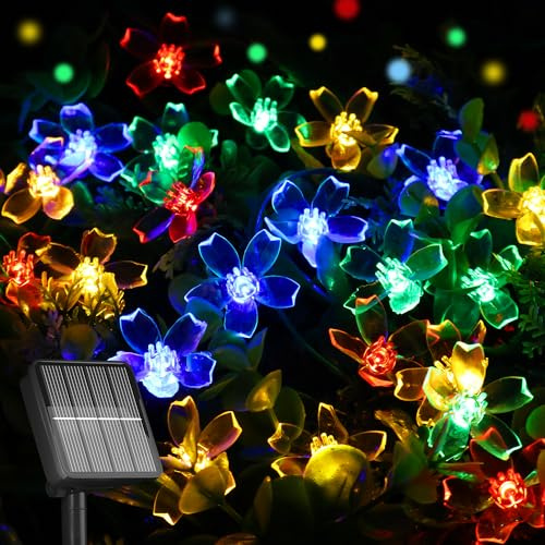 50 LED-solcellslampor, körsbärsblommor