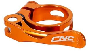 wangfq Sattelklemme Fahrrad-Sattelstützenklemme, ultraleichte Fahrrad-Sattelstützenklemme, Rennrad, MTB, Mountainbike, Sattelstütze, Sattelstützenklemme Sattelklemme (Color : Orange-34.9mm)