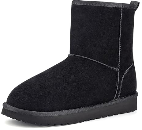 Mishansha Damen Winterschuhe Warm Gefüttert Winterstiefel Schwarz Gr.39