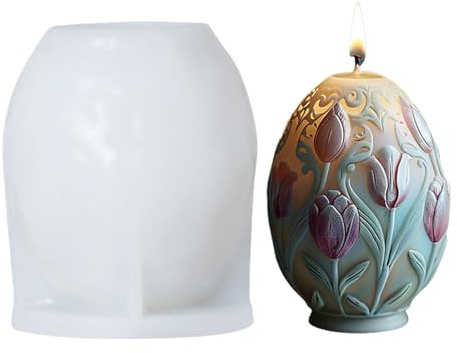 Molde de silicona para fundición de velas,Molde de silicona para velas de huevo | de vela de huevo de Pascua de para fundición | de de resina epoxi de fácil liberación p