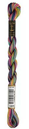 ANCHOR Pearl Yarn Multicolor, Thickness: 5, Packaging: 5G, Running Length: 21M 1375 Embroidery Threads