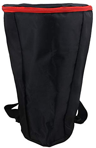 RDEXP Djembe-Trommel-Tragetasche, Nylon, wasserdicht, weich, mit Reißverschluss, verstärkte Schultergurte, für 30,5 cm (12 Zoll) afrikanische Schlagzeugpercussion, Schwarz