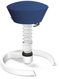 aeris Swopper Air – Ergonomischer Hocker mit extra weicher Polsterung – Bürohocker höhenverstellbar ohne Rollen –Sitzhocker für einen gesunden Rücken, Feder Standard