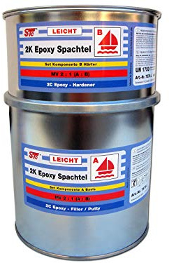 STC 2K Epoxy Spachtelmasse LEICHT Set – 1,8 kg / 3 L | Bootsspachtel & Epoxyspachtel