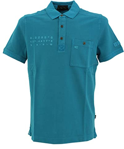 camel active Kurzarm Polohemd Poloshirt Pique Black