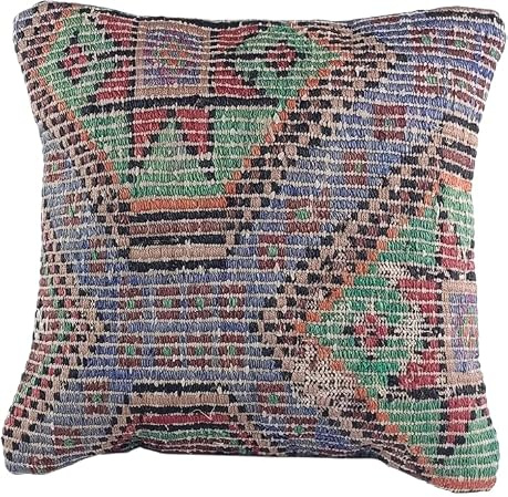 kelim kissen 40x40 cm handgefertigt kelim kissenbezug orientalische kissen kopfkissen viereckig dekorative bohemian kissenhülle dekokissen sofakissen zierkissen code A485